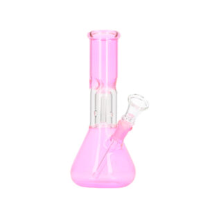 Glass Percolator Bong 22 cm Pink