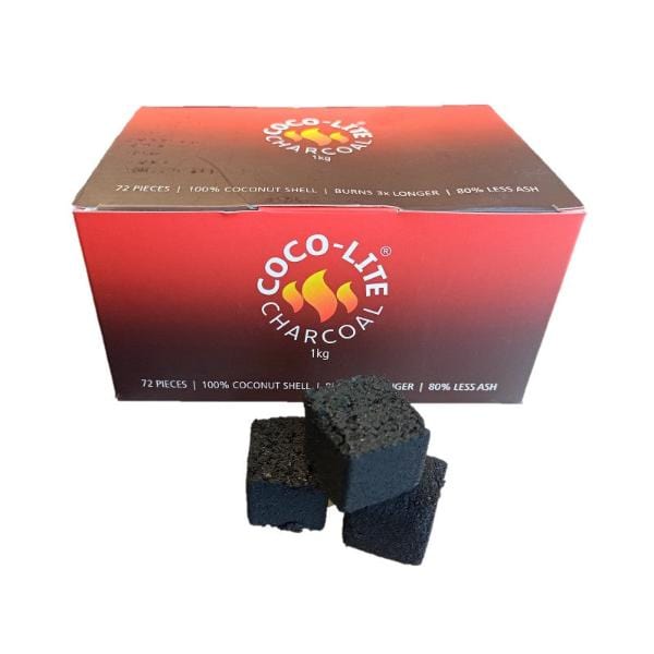 Coco Lite Charcoal 1kg 25mm x 25mm x 25mm (72 Stuks)