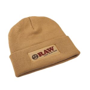 Raw Winter Hat Stash Beanie Tan